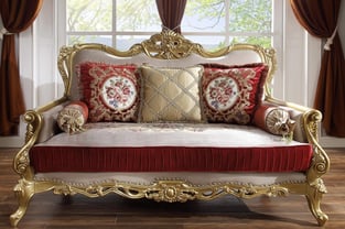 Buy Gold Finish, Metallic Homey Design  Living Room 