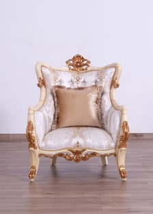 Gold, Antique, Pearl European Furniture  47072-C-Set-2 Living Room interior