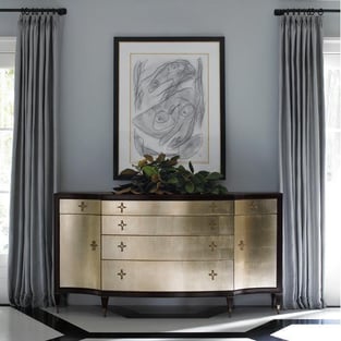 Bedroom  Gold, Black Finish Caracole image