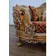 Luxury Red & Gold Wood Trim SAINT GERMAIN Sofa Set 3 Pcs EUROPEAN FURNITURE Classic