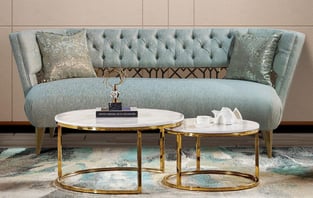 Living Room  Gold, Teal Cosmos Furniture photo