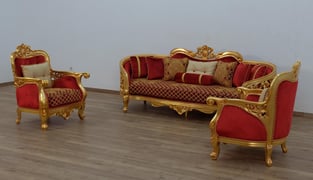 Living Room  Gold, Antique, Red European Furniture photo