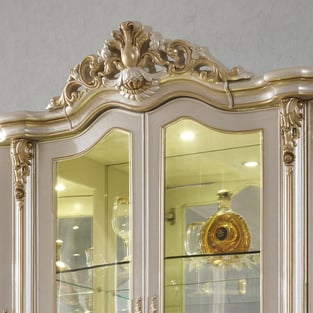 Dining Room  Beige, Gold Homey Design  photo