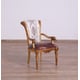 Luxury Antique Bronze & Pearl VALENTINA Arm Chair Set 2Pcs EUROPEAN FURNITURE