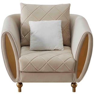 Buy Beige, Gold European Furniture Living Room 