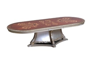 Buy Gold, Antique Silver, Ebony European Furniture Dining Room 