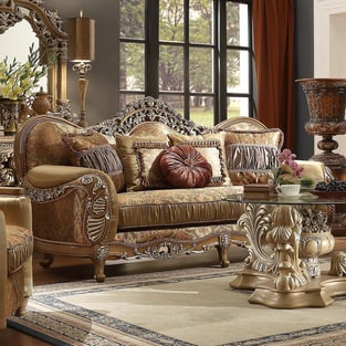 Living Room  Brown, Gold, Antique Homey Design  image