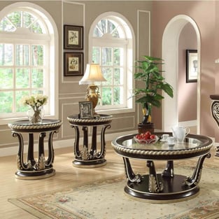 Buy Brown, Cherry, Metallic Homey Design  Accent Tables 