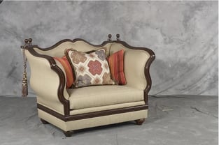 Buy Beige, Dark Brown, Cream Benneti Living Room 