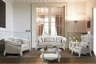 Pearl White Cosmos Furniture Juliana-Sofa Living Room interior