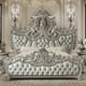 Baroque Belle Silver CAL King Bedroom Set 3 Pcs Traditional Homey Design HD-8088 