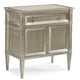 Taupe Silver Leaf & Platinum Finish Nightstand Set 2Pcs BUONA NOTTE by Caracole 