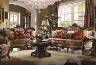 Living Room  Burgundy, Brown Homey Design  image