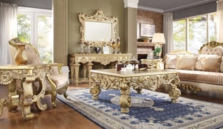 Rich Gold Homey Design  HD-CON8086-2PC Accent Tables interior