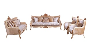 Gold, Antique, Pearl European Furniture 47072-Set-4 Living Room interior