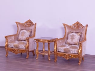 Buy Gold, Sand European Furniture Living Room 