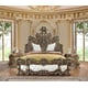Perfect Brown & Gold King Bedroom Set 3 Psc Traditional Homey Design HD-1802