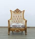 Royal Luxury Bronze & Sand Fabric MAGGIOLINI Arm Chair EUROPEAN FURNITURE 