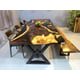 Epoxy River Dining Table European Furniture Santorini EVT0013-118-BLK-T