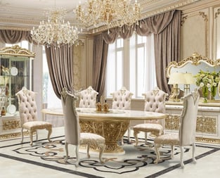 Dining Room  Gold, Cream Homey Design  photo