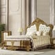 Classic Antique Gold & White Solid Wood King Bedroom Set 3Pcs Homey Design HD-957