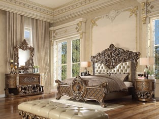 Buy Brown, Gold, Metallic Homey Design  Bedroom 