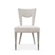 Ivory Woven Fabric & Sparkling Argent Legs Dining Chair Set 2Pcs STRATA by Caracole