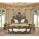 Perfect Brown & Gold CAL King Bedroom Set 3 Psc Traditional Homey Design HD-1802