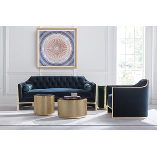 Dark Blue Caracole UPH-CHAWOO-84B-Set-2 Living Room interior