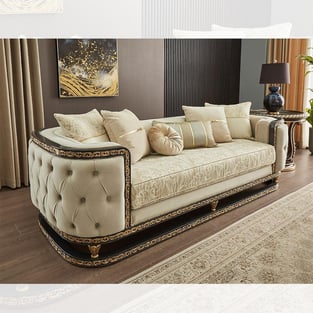 Living Room  Beige, Gold Homey Design  image