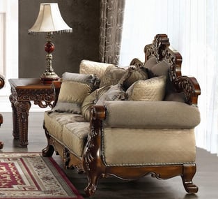 Walnut, Chestnut Homey Design  HD-296-SL-SET-2 Living Room interior