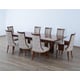 Dark Mocha Brazilian Rosewood GLAMOUR Dining Table Set 11Pcs EUROPEAN FURNITURE