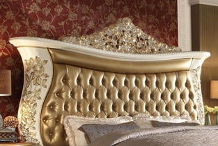 Buy Antique White, Rich Gold Homey Design  Bedroom 