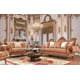Perfect Brown & Gold Sofa Set 2Pcs Traditional Homey Design HD-106