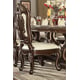 Cherry & Gold Carved Wood Side Chair Set 2Pcs Traditional Homey Design HD-8013