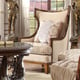 Antique Gold & Dark Oak Sofa Set 6Pcs w/ Coffee Tables Traditional Homey Design HD-823