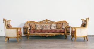 Order Gold, Red European Furniture 31058-Set-3 Living Room now