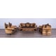 Traditional Brown & Gold Armchair Set 2Pcs EMPERADOR EUROPEAN FURNITURE