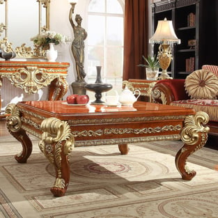 Gold, Light Cherry, Amber Homey Design   HD-C8024 Accent Tables interior