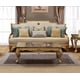 Gold & Light Beige Sofa Traditional Cosmos Furniture Majestic