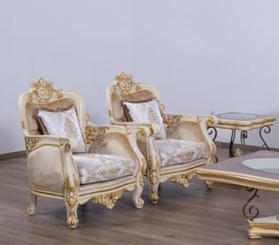 Living Room  Beige, Gold, Antique European Furniture photo