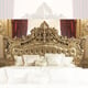 Traditional Antique Gold Solid Wood King Bedroom Set 3Pcs Homey Design HD-961