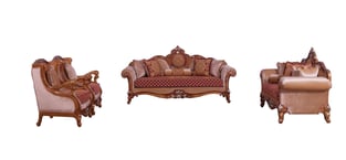 Buy Gold, Silver, Red European Furniture Living Room 