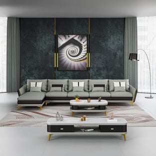 Living Room  Gray, Chocolate European Furniture image