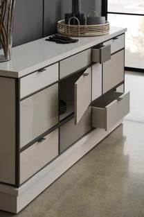 Dining Room  Beige, White, Gray Caracole photo