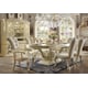 Homey Design HD-27 Antique Victorian White Dining Room Set 8Pcs Carved Wood