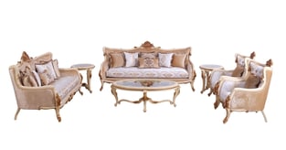 Buy Gold, Antique, Pearl European Furniture Living Room 