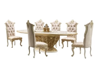 Dining Room  Gold, Cream Homey Design  image