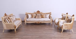 Buy Gold, Antique, Pearl European Furniture Living Room 