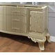 Traditional Satin Gold Finish King Bedroom Set 5Pcs Homey Design HD-8092